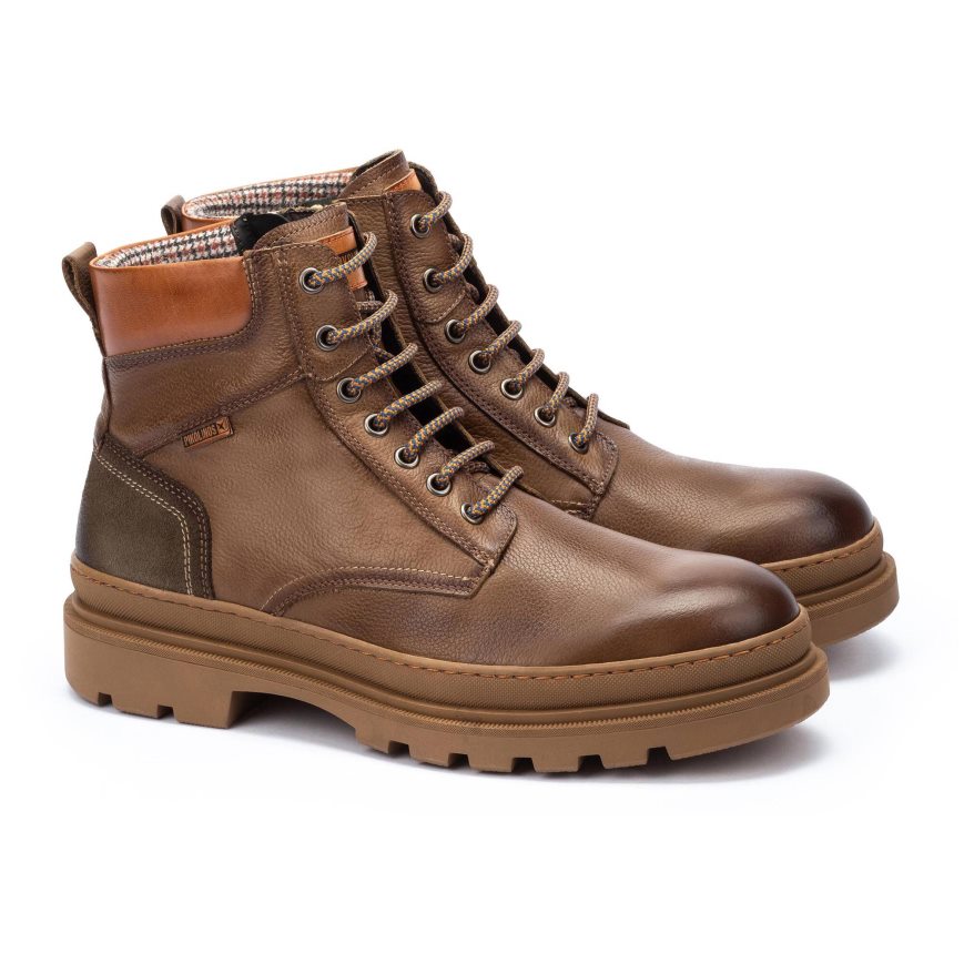 Men's Pikolinos OURENSE Ankle Boots Brown | NZ YQ59170